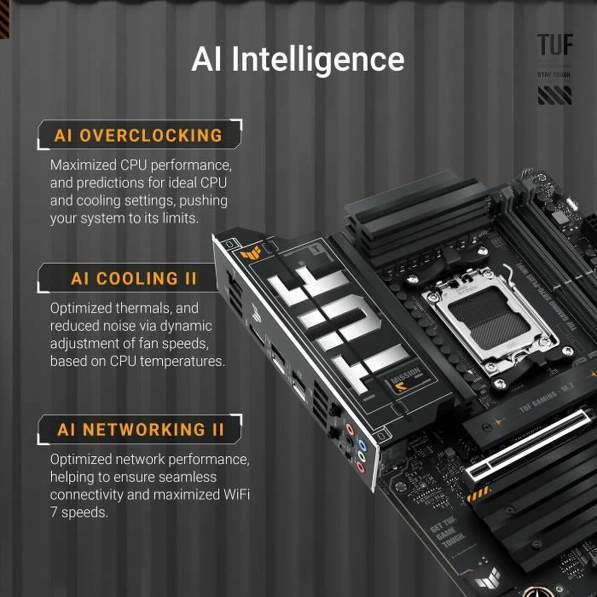 Placa Base Asus TUF GAMING X870-PLUS WIFI AMD AM5 AMD